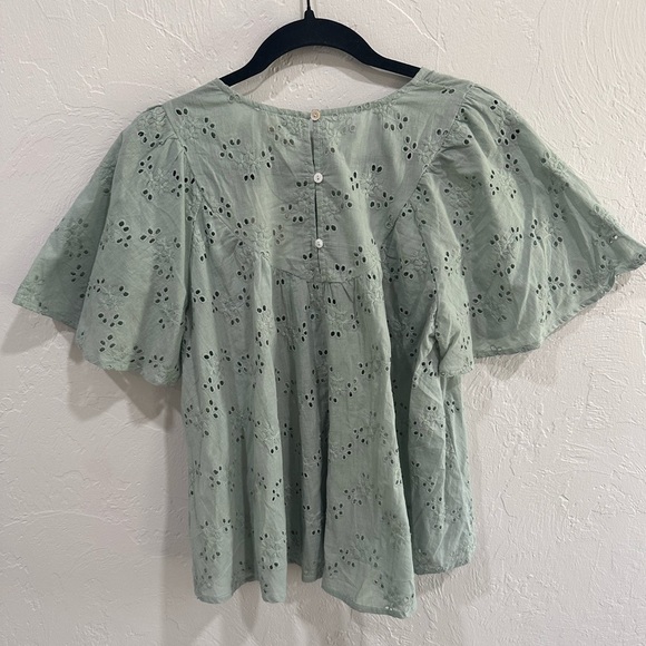 Hem & thread baby doll blouse L (NWT) - Picture 2 of 8